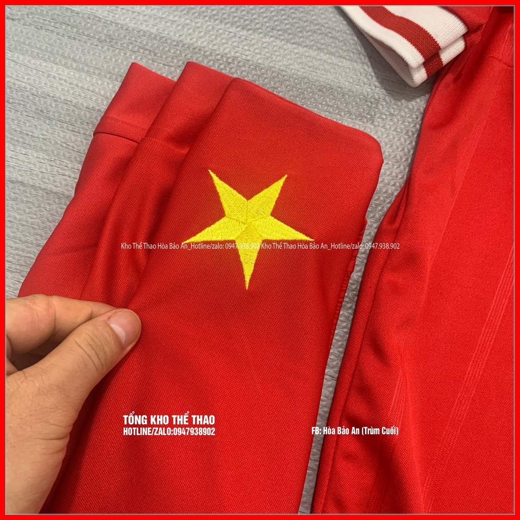 Áo cờ đỏ sao vàng Bộ áo bóng đá Việt Nam đỏ 2021 Hàng Thailand Super Chuẩn thi đấu