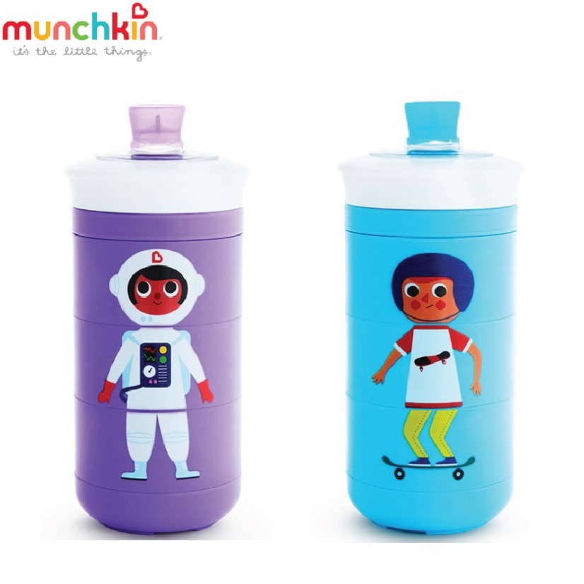 Cốc tập uống Munchkin ghép hình (Đầu hút: Silicone Thân cốc:nhựa PPUSA) 266ml