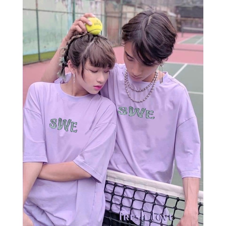 ÁO THUN TÍM - Áo thun tay lỡ form rộng Unisex 38-65kg Nam Nữ [VIDEO + ẢNH THẬT]