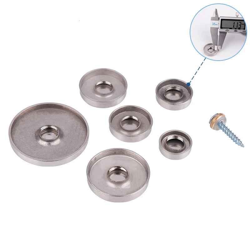 SET 4/8/12 chiếc chụp Vít Inox  size 25mm Ren Đồng