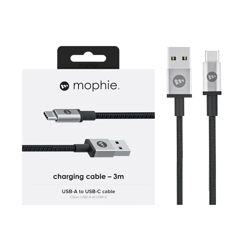 [Mã 2404EL10K giảm 10K đơn 20K] Cáp Mophie type-C 3m (Đen)