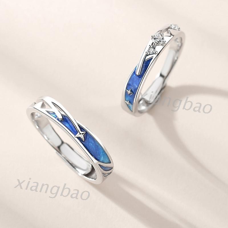 Set 2 Nhẫn Đôi Sao Biển Xanh Dài 10m