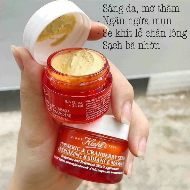 MẶT NẠ NGHỆ KIEHL'S TURMERIC AND CRANBERRY SEED ENERGIZING