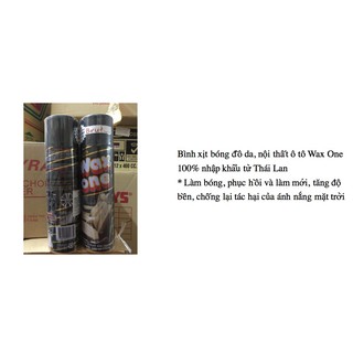 Sơn xịt bóng da Wax One [Nhập khẩu Thái Lan]