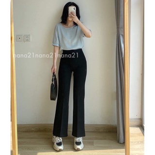Quần tây dáng suông loe nhẹ