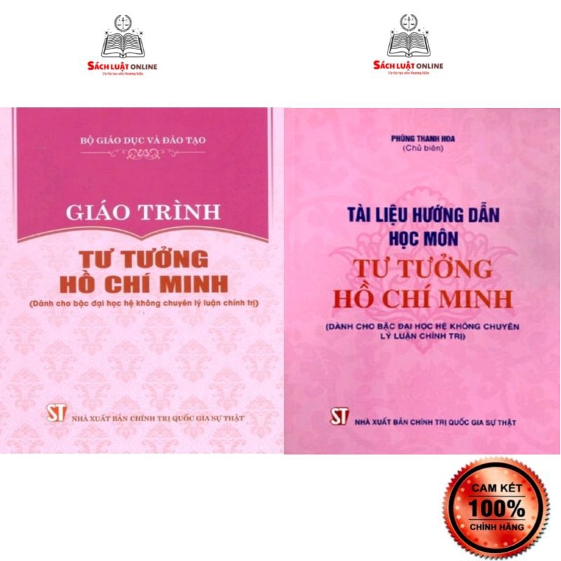 Sách - Combo 2 cuốn Giáo trình Tư tưởng Hồ Chí Minh + Tài liệu hướng dẫn học môn tư tưởng Hồ Chí Minh