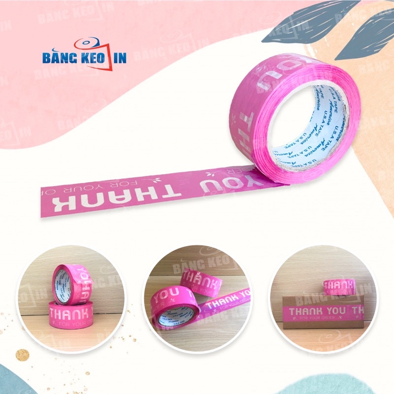 Băng keo in chữ có sẵn dùng để dán thùng