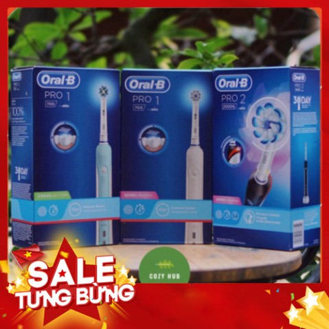 XẢ HÀNG HÀNG [FREESHIP 70K] Bàn chải điện Oral-B Pro 600 700 2000 2500 - Made in Germany (đủ bill) $$$