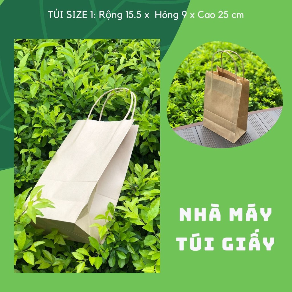 10 chiếc túi xi măng có quai Size 1:15.5x9x25cm đựng hàng 1-1,5kg (Ảnh thật và video)