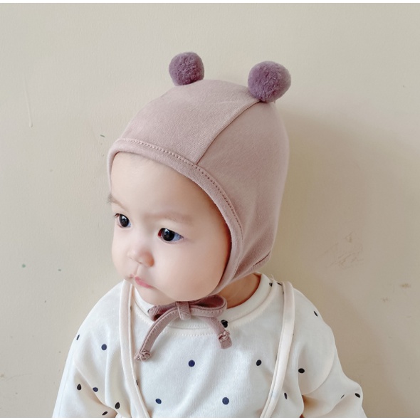 Mũ cục bông cho bé hàng QC từ 3m-18m
