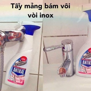 Chai xịt ANTIKAL - tẩy cặn canxi TRÊN INOX VÀ KÍNH siêu sạch và an toàn đến từ Đức