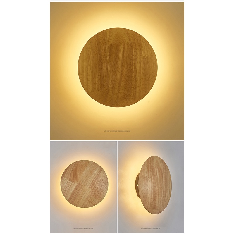 Đèn LED Hình Nón Tròn Bằng Gỗ Trơn Hiện Đại Trang Trí Phòng Khách / Phòng Ngủ / Hành Lang