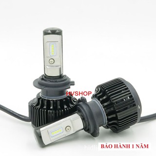Bộ 2 bóng đèn led ô tô turbo T6 chân H7 6000k Hv shop (30W).