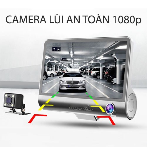 [TẶNG THẺ NHỚ 32GB] Camera hành trình ô tô 3 mắt X005 4 inch fullHD 1080p,camera sau chống nước-BM31 - BẢO HÀNH 6 THÁNG