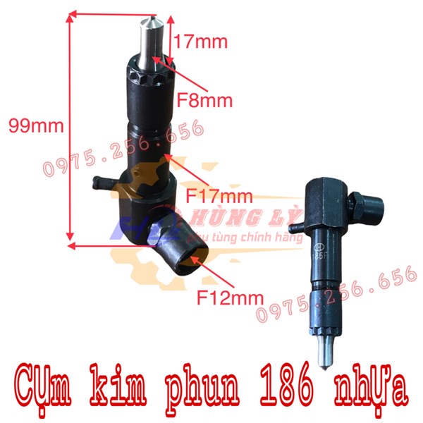 Cụm Kim Phun 186 nhựa R phụ tùng máy cày phụ tùng Hùng Lỳ