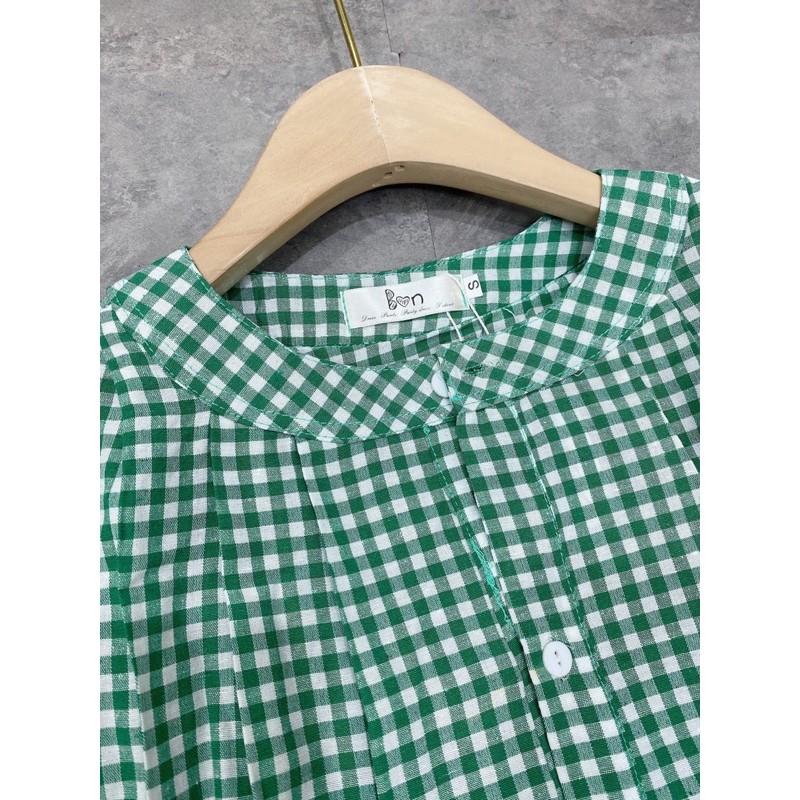 [Siêu Hot] Váy Kẻ Xanh Dáng Babydoll Siêu Xinh Có Ảnh Thật Kèm Video | BigBuy360 - bigbuy360.vn