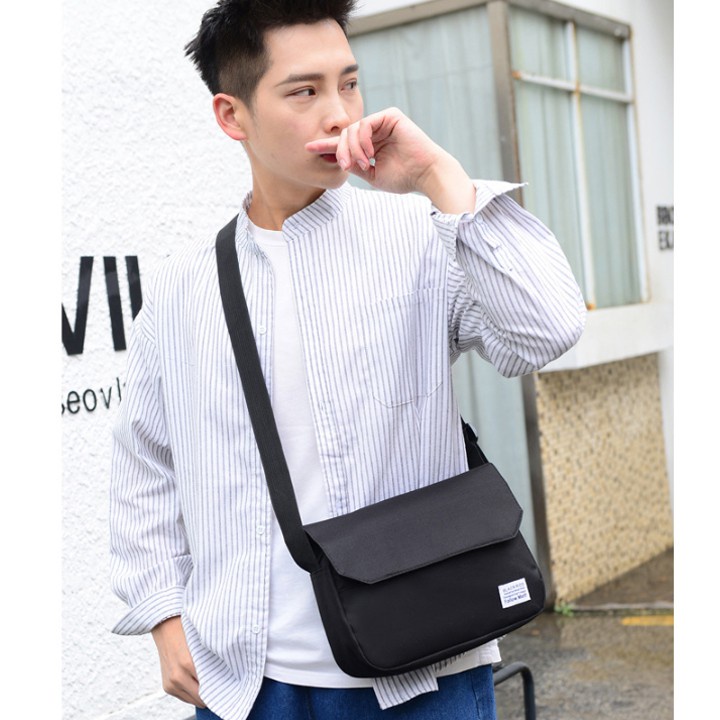 Túi đeo chéo nam thời trang vải canvas, túi chéo nữ unisex phong cách cá tính hàn quốc Qyana Store TX4