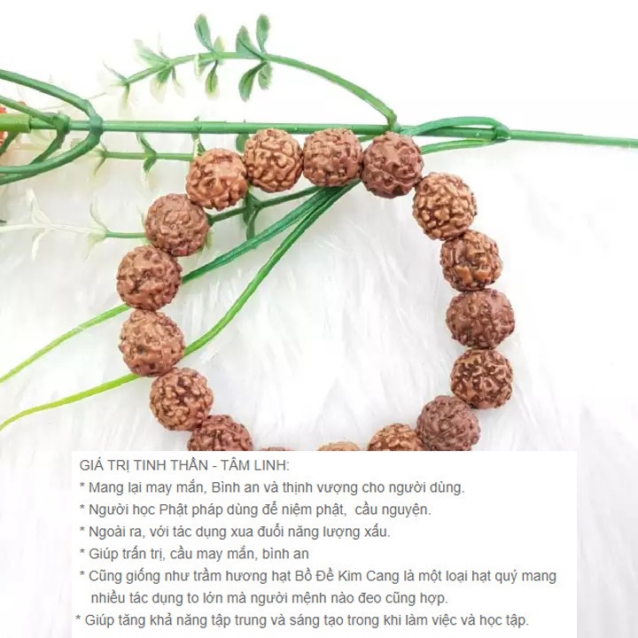 Vòng tay hạt chuỗi kim cang bồ đề 17ly, 10ly