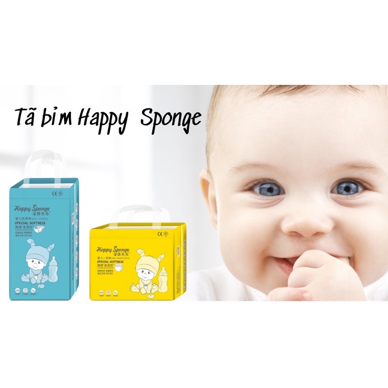 Bỉm HAPPY SPONGE Natural nội địa Trung xuất NHẬT quần / dán đủ size S120, M104,L96,M92,L92,XL88,XXL84,XXXL80, 4XL80