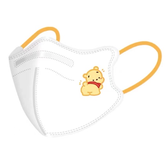Set 10 chiếc Khẩu trang 3D in hình mới nhất hoạt tiết hoạt hình gấu cute Pandinee KT03