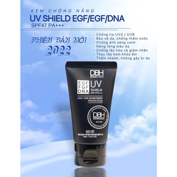 Kem Chống Nắng DBH EGF FGF DNA Sun Protection SPF47 PA+++, 60ml