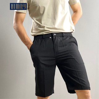 Quần short đũi nam,quần đùi ngắn nam lững ống rộng đen đẹp cạp chun, lưng thun HIMRY