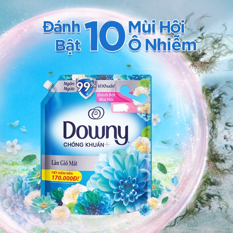 NƯỚC XẢ VẢI DOWNY CHỐNG KHUẨN LÀN GIÓ MÁT 3L