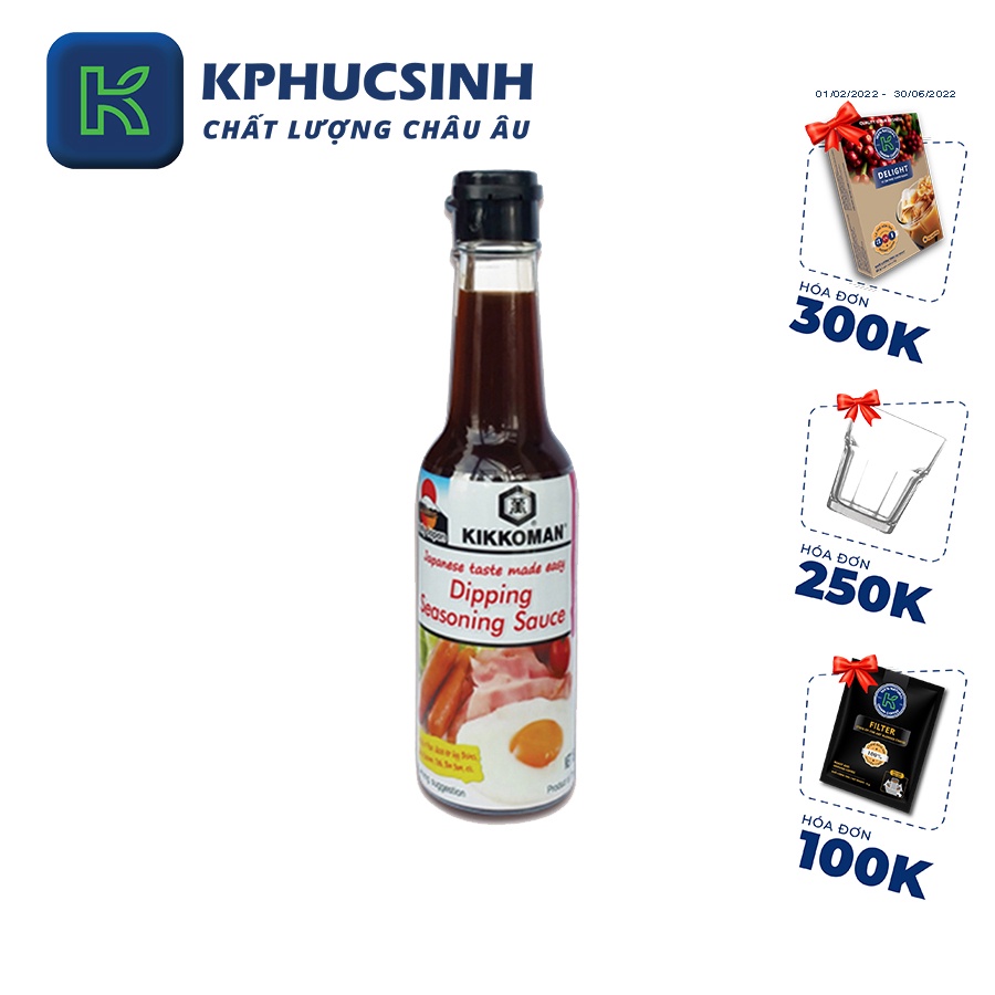 Sốt chấm hiệu Kikkoman tasty japan 150ml KPHUCSINH - Hàng Chính Hãng