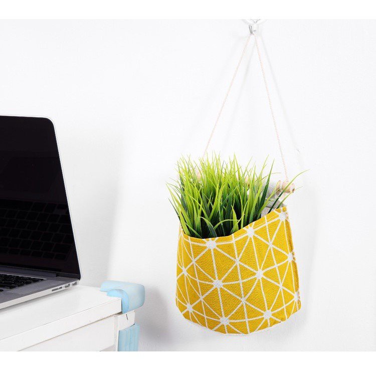 Túi Vải Vintage 1 Ngăn Treo Tường Decor Đa Năng, Đựng Đồ Cá Nhân, Đựng Đồ Dùng Trong Nhà Tiện Lợi 88276