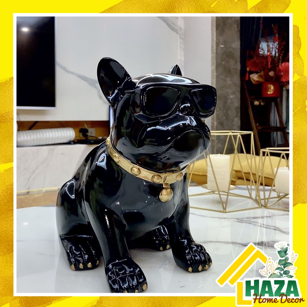 Tượng Chó Bulldog Đeo Kính Cực Ngầu, Ống Đựng Tiết Kiệm Trang Trí Phòng  Khách [Haza Home Decor] | Shopee Việt Nam