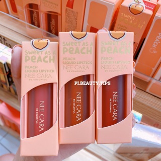 Son kem lì trái đào nee cara peach liquid lipstick