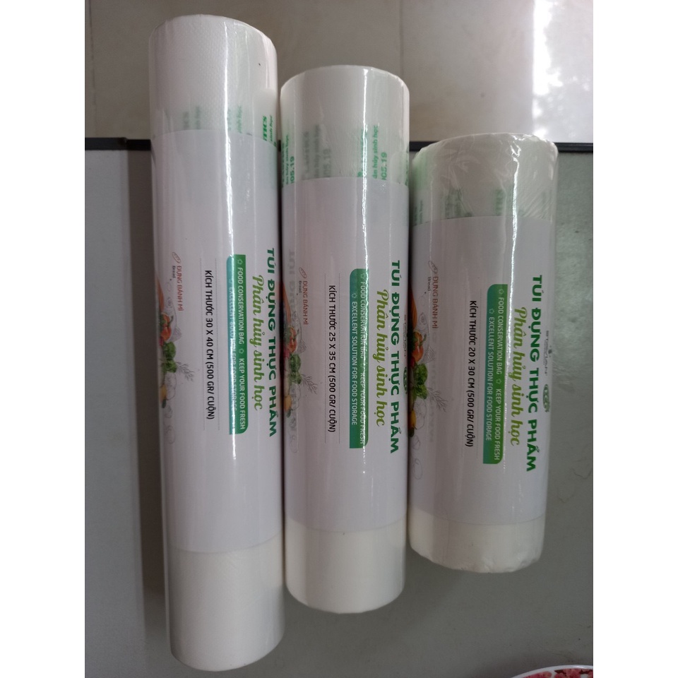 Túi đựng thực phẩm Tự hủy sinh học GreenEco Opec (cuộn 500g)