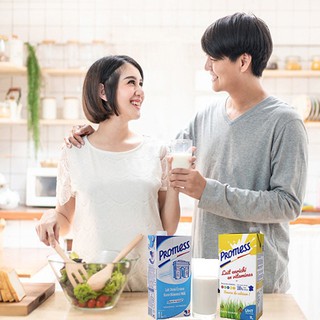 HỎA TỐC-Thùng 12 hộp sữa tươi 1L Promess & Mleko Nguyên Kem- Ít Béo - Tách Béo không đường (date mới nhất)