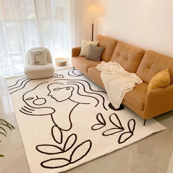 Thảm Lông Trải Sàn Phong Cách Mới Sang Trọng Cho Phòng Khách/Phòng Ngủ