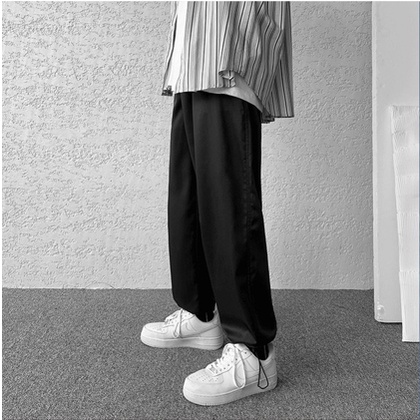 Quần Jogger Nam Nữ - Quần Ống Rộng Dáng Suông Có Dây Rút Ở Gấu - Chất Liệu Umi Hàn