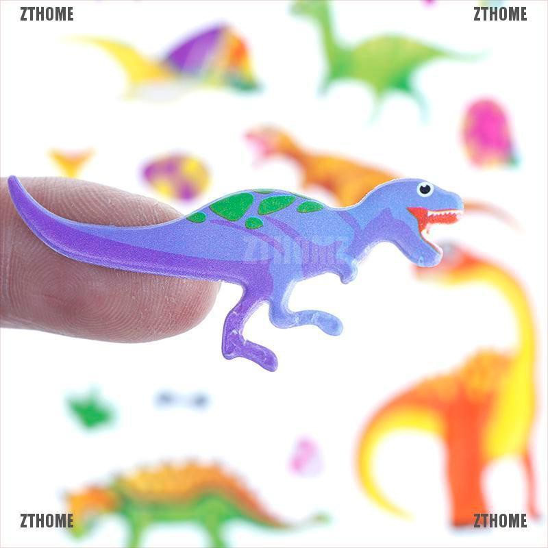 ZTHOME 1pc 3D puffy bubble sticker toys kids cartoon dinosaur 3D stereo stickers toy