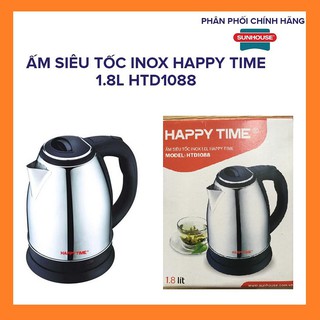 Mua Bình đun siêu tốc Inox 1.8 lít Happy Time 1500W - ấm đun nước siêu tốc Sunhouse