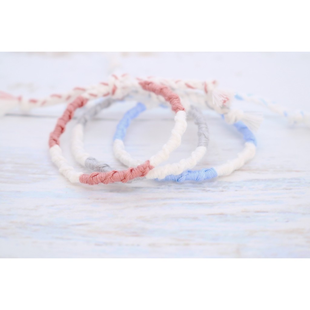 Vòng tay, vòng chân handmade xoăn - Màu mây trời | BigBuy360 - bigbuy360.vn