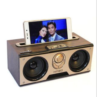 Loa bluetooth Himiso Suntek KM7 thiết kế cổ điển vân gỗ