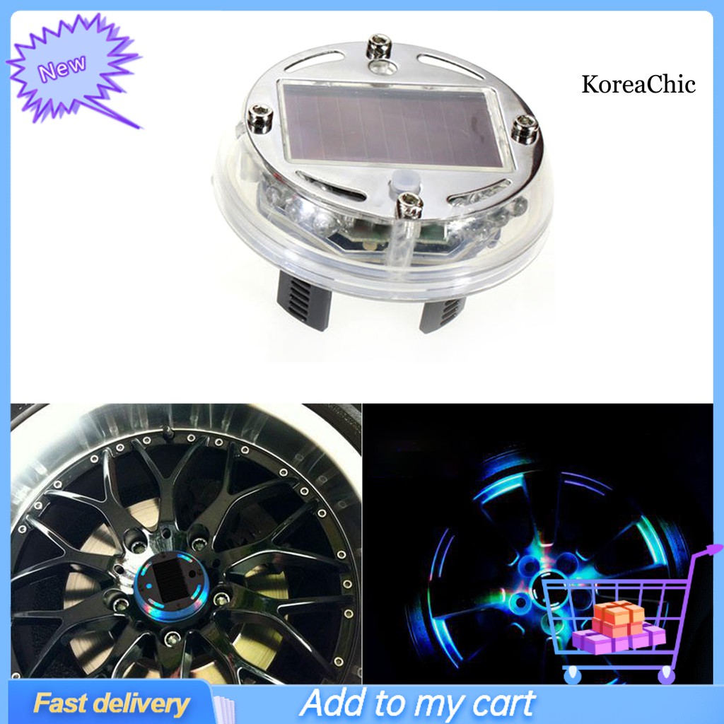 Đèn led năng lượng mặt trời gắn bánh xe hơi độc đáo