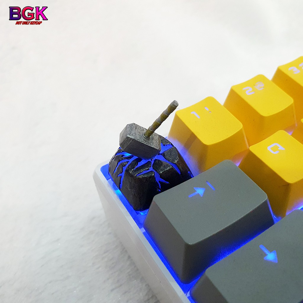 Keycap Lẻ Búa Mijolnir Của Thor ( keycap resin độc lạ )( Keycap Artisan )