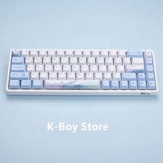 Bộ keycap 130 phím cá voi xanh, cherry profle, in dye sub nhựa pbt hỗ trợ nhiều layout