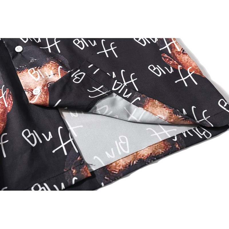 Áo sơ mi tay ngắn in họa tiết năng động trẻ trung cho nam | BigBuy360 - bigbuy360.vn