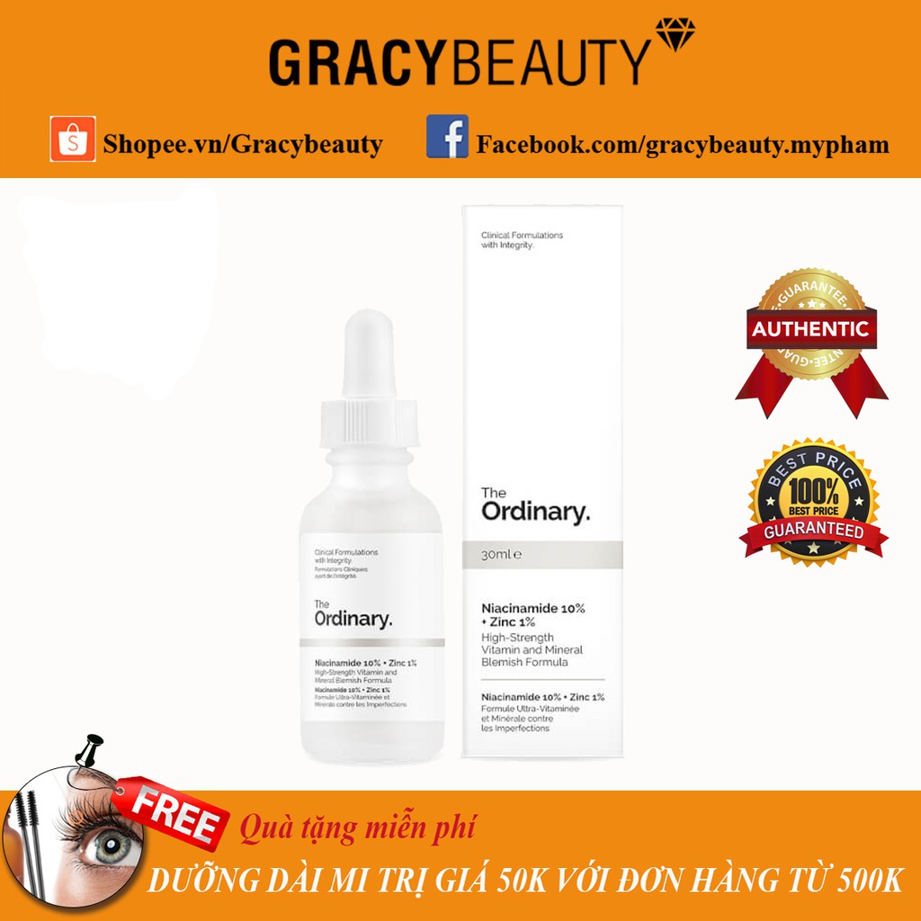 Tinh chất B3 The Ordinary Niacinamide 10% + Zinc PCA 1% 30ml