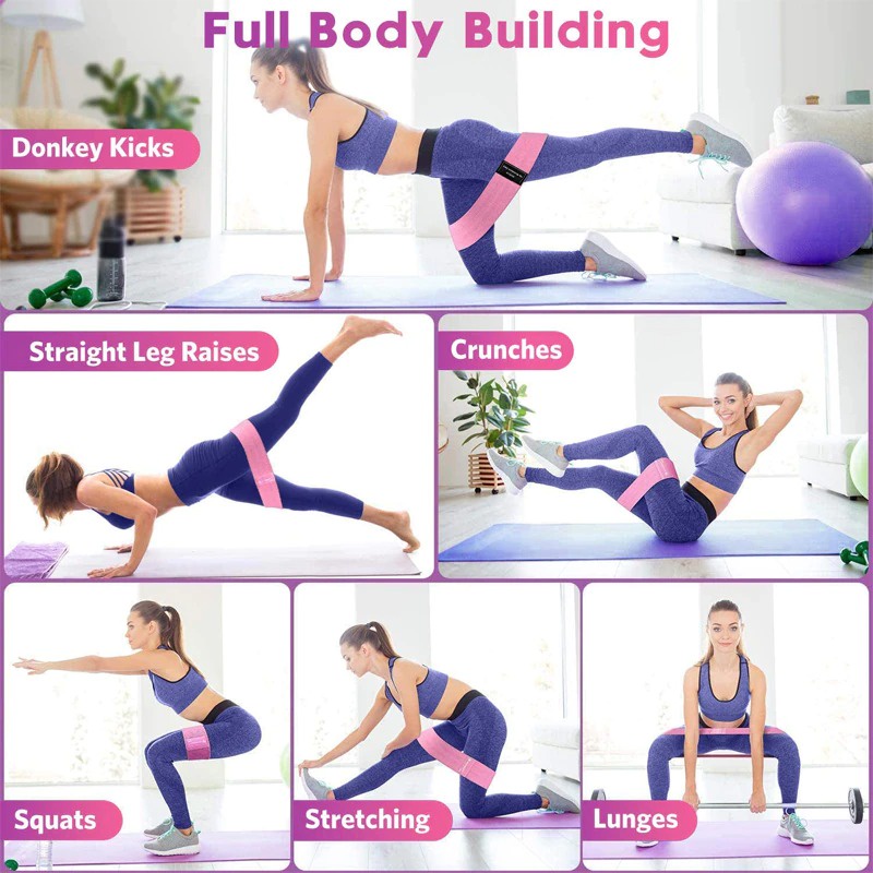 Dây Kháng Lực Vải MiniBand Siêu Co Giãn Hỗ Trợ Tập Mông Đùi Hiệu Quả MixSport DTH01