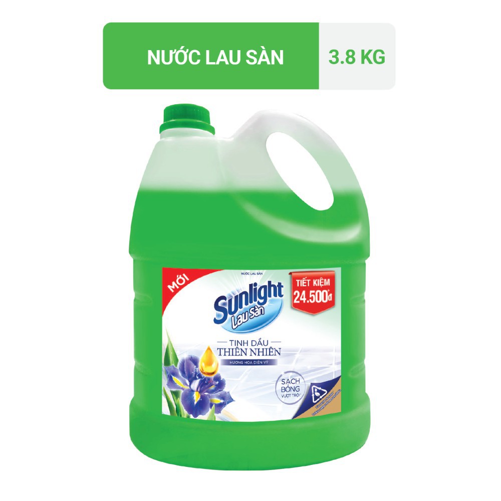 Nước Lau Sàn Sunlight Thiên Nhiên Hương Hoa Diên Vỹ 3.8kg