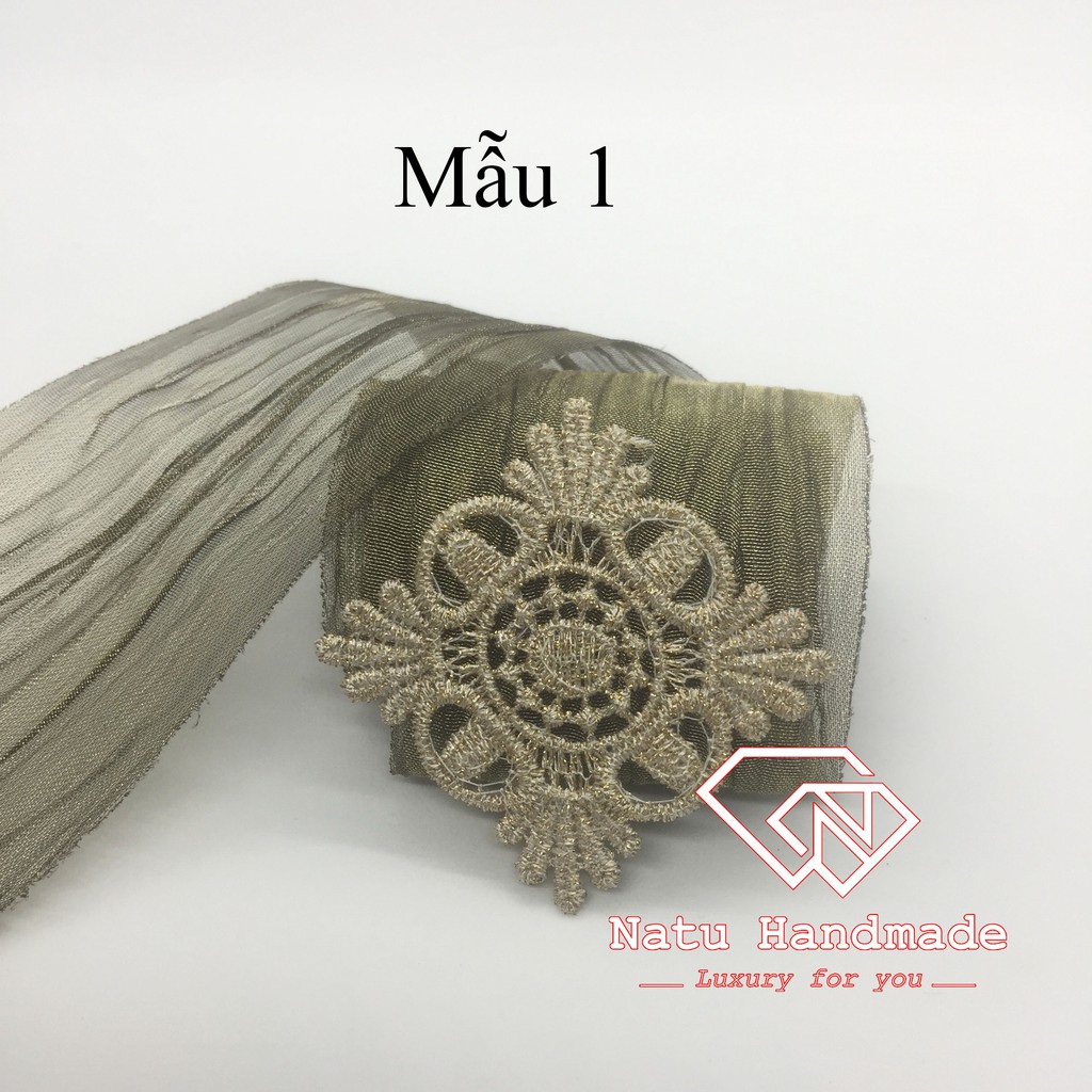 - Nguyên liệu làm hoa cài áo, kẹp tóc nơ - Mảnh ren hoa nhiều mẫu- gói 2c loại đẹp