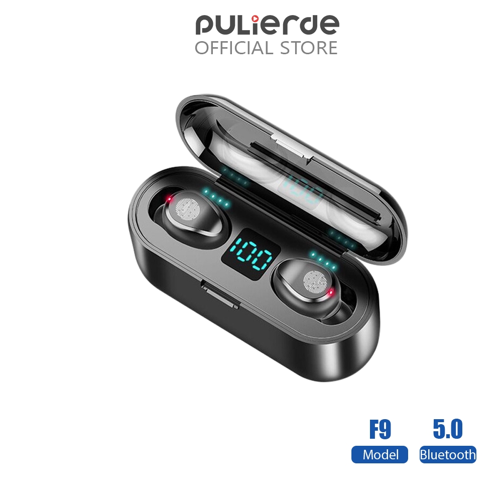 Tai Nghe Không Dây Pulierde AMOI F9 Bluetooth 5.0 Cảm Ứng Đa Nút Pin 2000mah 280h