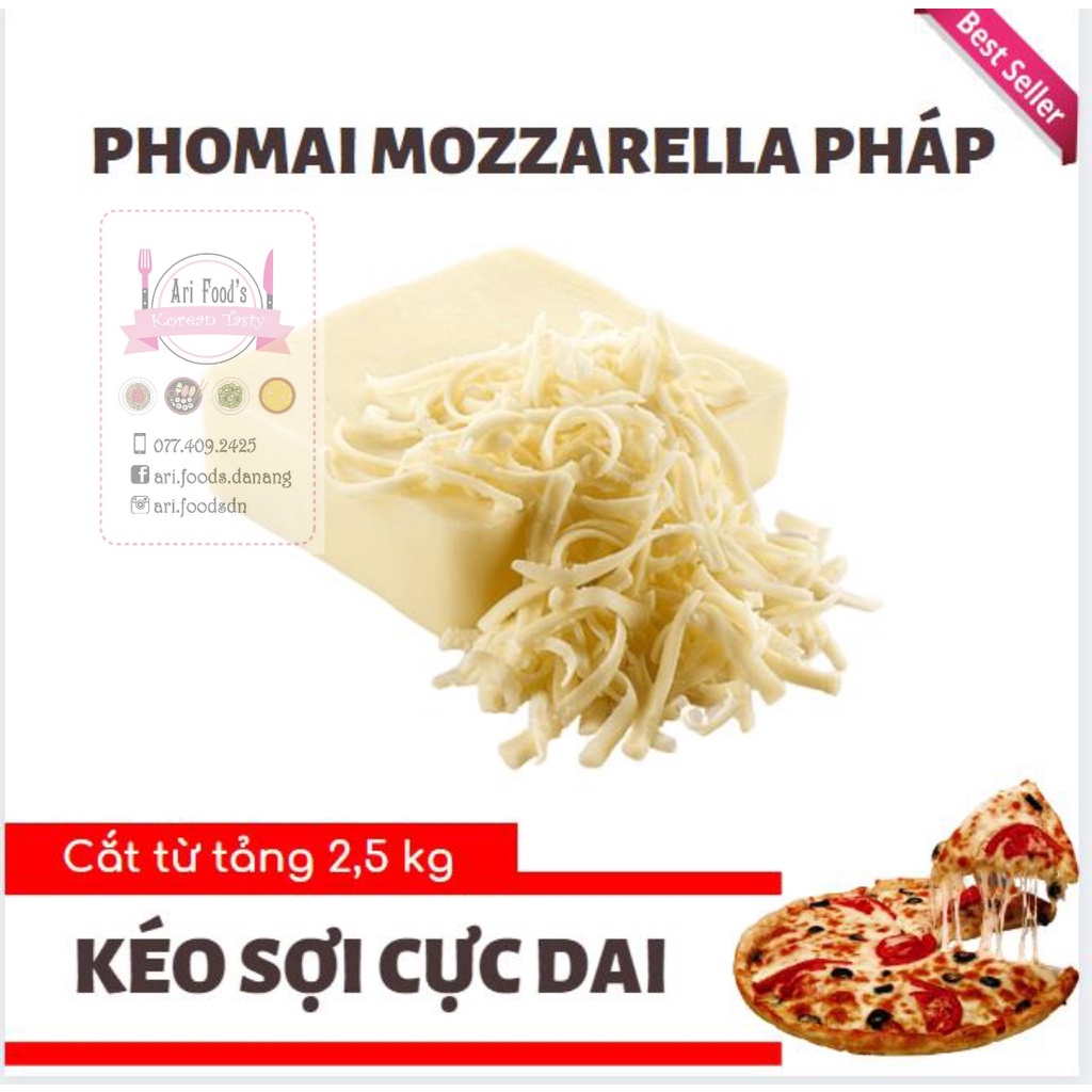 Phô Mai Mozzarella BÀO SỢI SẴN Chuẩn PHÁP 100% SIÊU NGON Túi 100gram - CHUYÊN LÀM PIZZA -  DATE 12/2023