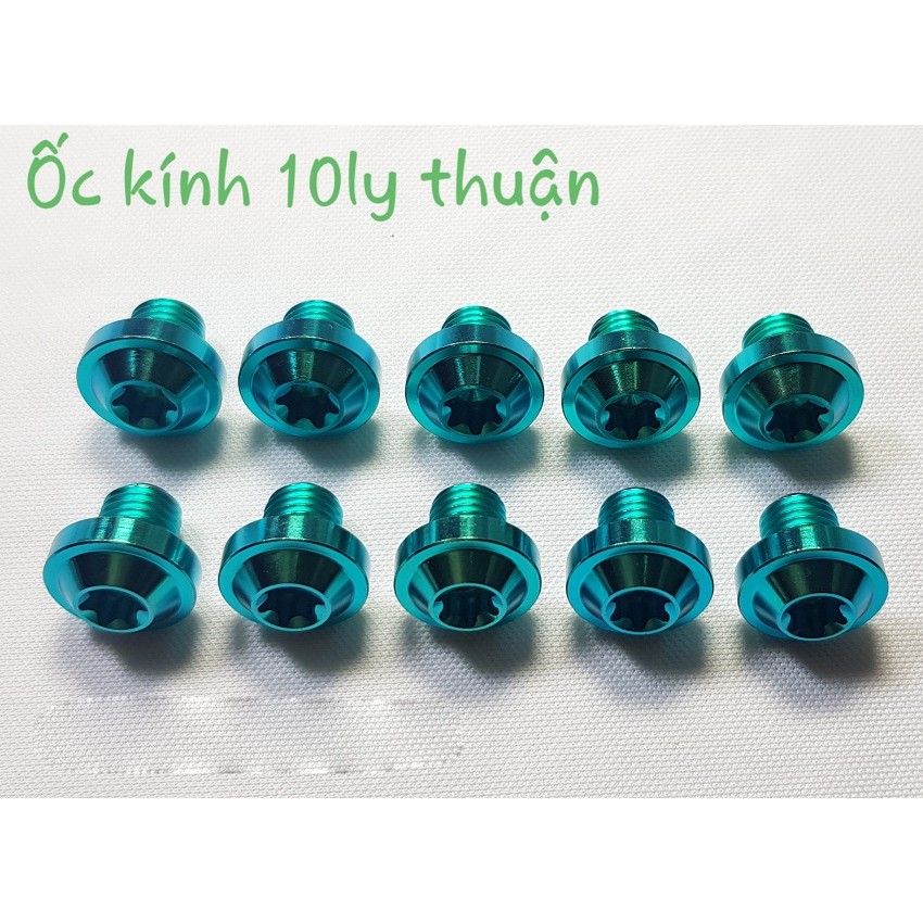 Ốc chân kính - ốc chân gương titan GR5 Ren thuận gắn các loại xe